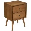 Bernadette 2-Drawer Acorn Brown Finish ( 26 in. H x 18 in. W x 15 in. D ) by HomeRoots