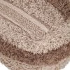 Jordan 18 in. D x 18 in. H x 18 W Boho Shaggy Khaki Textured Cotton Pouf by HomeRoots