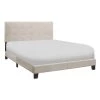 Jasmine Beige Queen Bed with Upholstered Headboard by HomeRoots