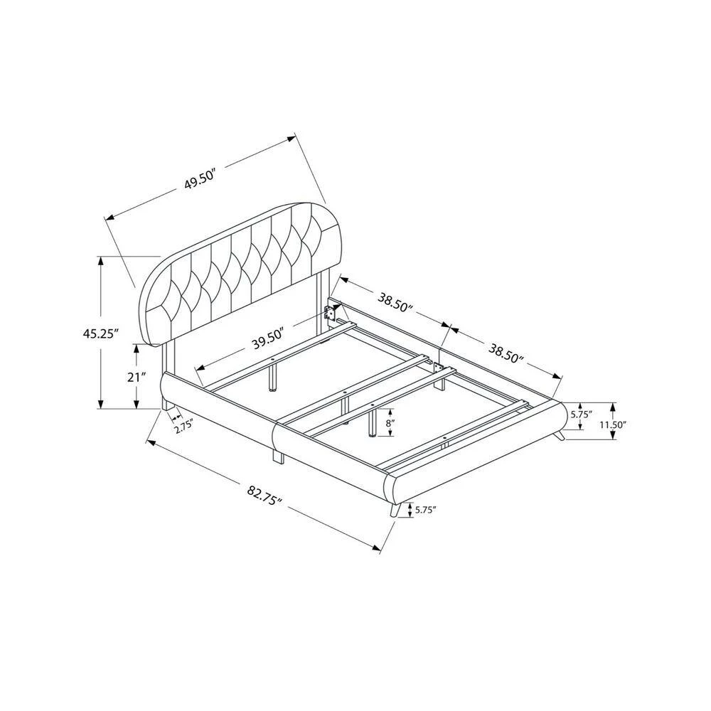 45.25 in. Jasmine Beige Twin Absolute Relaxation Day Bed by HomeRoots 3 45.25 in. Jasmine Beige Twin Absolute Relaxation Day Bed by HomeRoots - Image 3