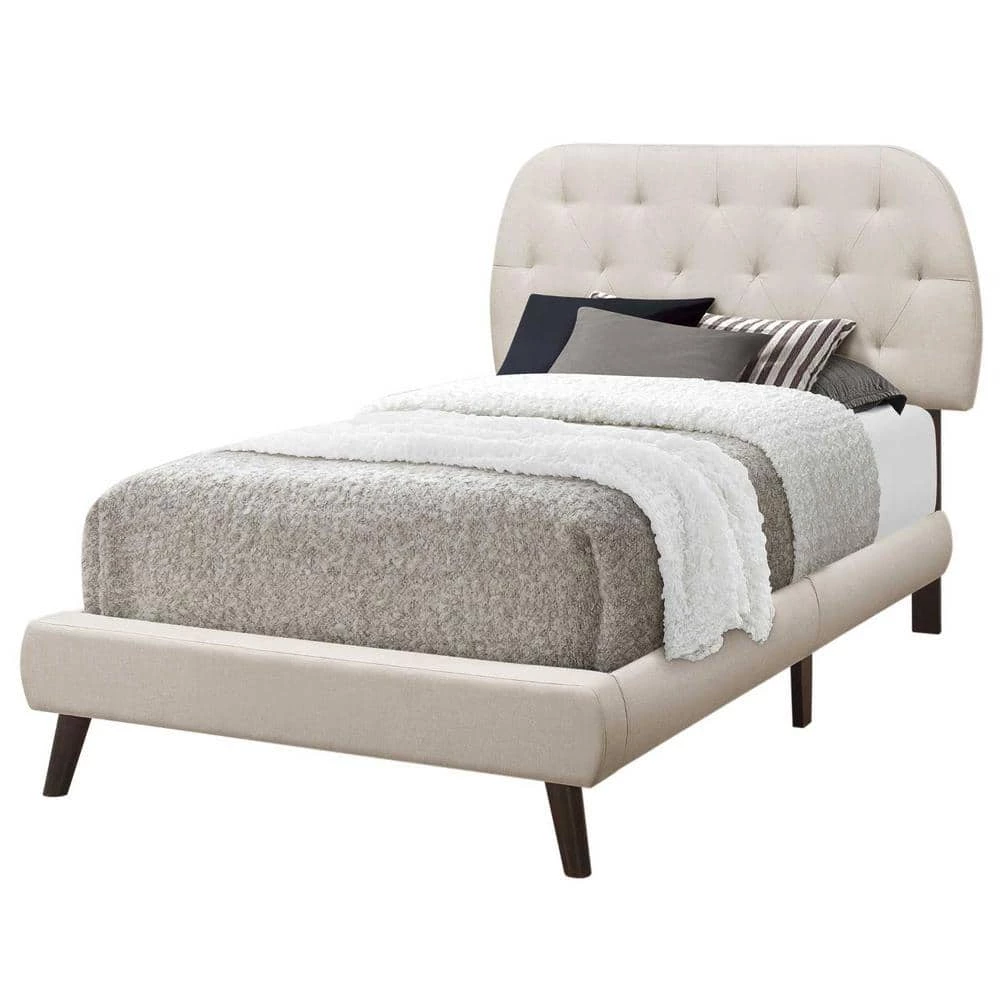 45.25 in. Jasmine Beige Twin Absolute Relaxation Day Bed by HomeRoots 1 45.25 in. Jasmine Beige Twin Absolute Relaxation Day Bed by HomeRoots