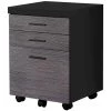 Jasmine Black and Grey Filing Cabinet by HomeRoots