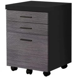 Jasmine Black and Grey Filing Cabinet by HomeRoots