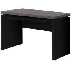 48 in. Rectangular Black/Gray Computer Desk with Keyboard Tray by HomeRoots -HomeRoots Sales black grey homeroots computer desks 333536 c3 1000