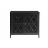 Amelia 34 in Black Wood Accent Storage Cabinet by HomeRoots
