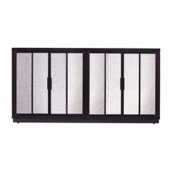 Amelia Black Accent Cabinet with Shelf by HomeRoots