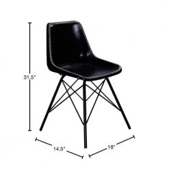 Bernadette Black Metal Side Chair by HomeRoots 8 Bernadette Black Metal Side Chair by HomeRoots -HomeRoots Sales black homeroots accent chairs 2000389592 40 1000