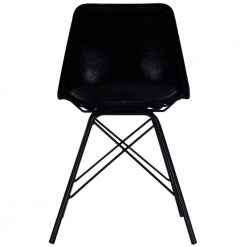 Bernadette Black Metal Side Chair by HomeRoots 10 Bernadette Black Metal Side Chair by HomeRoots -HomeRoots Sales black homeroots accent chairs 2000389592 4f 1000