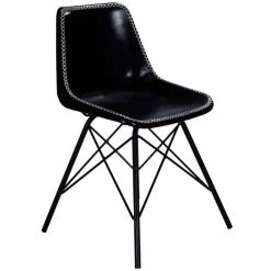 Bernadette Black Metal Side Chair by HomeRoots