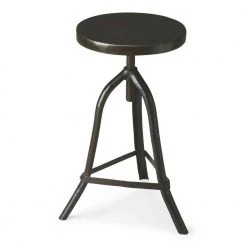 Amelia 26 in. H Black Backless Metal Bar Height (28-33 in.) Bar Stool by HomeRoots