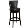 Valerie 43 in. H Black Backless Wood Extra Tall (34-40 in.) Bar Stool with Faux Leather Seat by HomeRoots