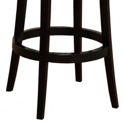 Valerie 43 in. H Black Backless Wood Extra Tall (34-40 in.) Bar Stool with Faux Leather Seat by HomeRoots -HomeRoots Sales black homeroots bar stools 2000477258 c3 1000