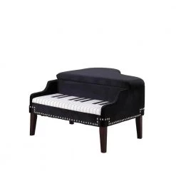 Caroline Black Bench with Storage (21 in. x 32.75 in. x 38.5 in.) by HomeRoots