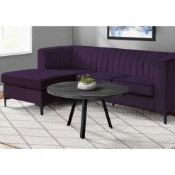 Jasmine 36 in. Round Black Reclaimed Wood With Black Metal Coffee Table by HomeRoots -HomeRoots Sales black homeroots coffee tables 376550 4f 1000