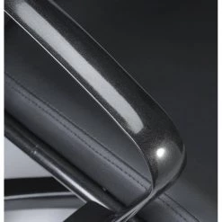 Zabrina Black Leather Side Chair by HomeRoots -HomeRoots Sales black homeroots executive chairs 372374 4f 1000