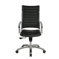 Zabrina Black Leather Chair by HomeRoots