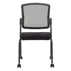 Zabrina Black Mesh Fabric Guest Chair by HomeRoots
