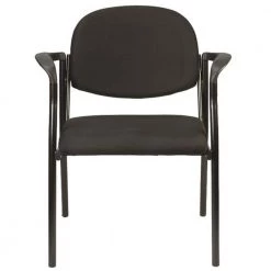 Zabrina Black Fabric Guest Chair by HomeRoots
