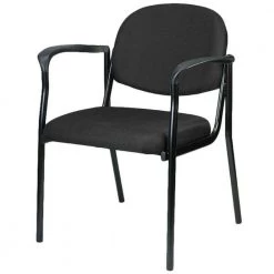 Zabrina Black Fabric Guest Chair by HomeRoots -HomeRoots Sales black homeroots guest office chairs 372339 c3 1000