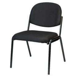 Zabrina Black Fabric Guest Chair by HomeRoots