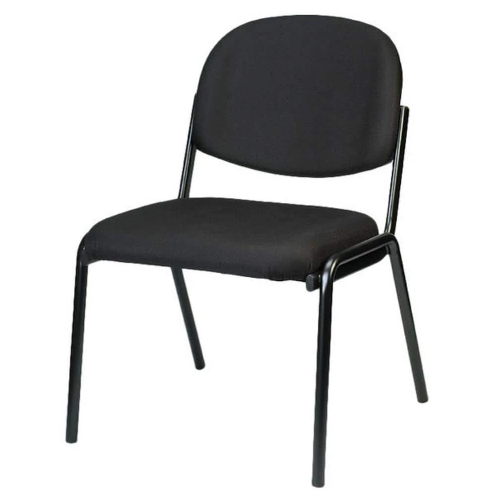 Zabrina Black Fabric Guest Chair by HomeRoots 1 Zabrina Black Fabric Guest Chair by HomeRoots