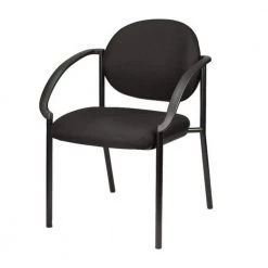 Zabrina Black Fabric Stack Chair by HomeRoots