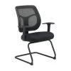 Zabrina Black Mesh/Fabric Guest Chair by HomeRoots