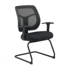 Zabrina Black Mesh/Fabric Guest Chair by HomeRoots