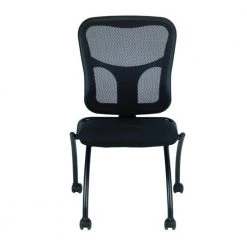 Zabrina Black Mesh Fabric Guest Chair by HomeRoots