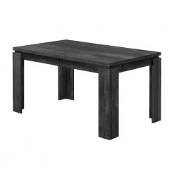Jasmine 35.5" x 59" x 30.5" Black Reclaimed Wood Look Dining Table by HomeRoots