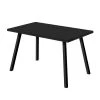 60" X 36" X 31 " Black Black Metal Dining Table (Seats of 4) by HomeRoots