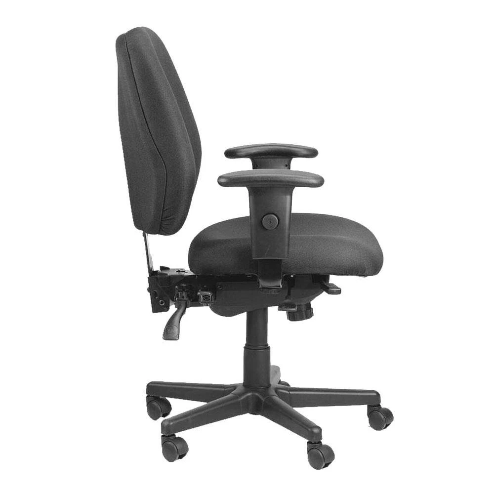 Zabrina Black Tilt Tension Control Fabric Chair by HomeRoots 2 Zabrina Black Tilt Tension Control Fabric Chair by HomeRoots - Image 2