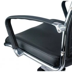 Zabrina Black Leather Side Chair by HomeRoots 6 Zabrina Black Leather Side Chair by HomeRoots -HomeRoots Sales black homeroots task chairs 372377 c3 1000