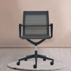 Zabrina Black Mesh Flex Tilt Chair by HomeRoots -HomeRoots Sales black homeroots task chairs 372419 31 1000