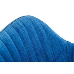 Valerie Blue Fabric and Metal Dining Arm Chair by HomeRoots -HomeRoots Sales blue homeroots dining chairs 283108 4f 1000