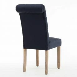 Caroline Blue Wood Side Chair (Set of 2) by HomeRoots -HomeRoots Sales blue homeroots dining chairs 303555 44 1000