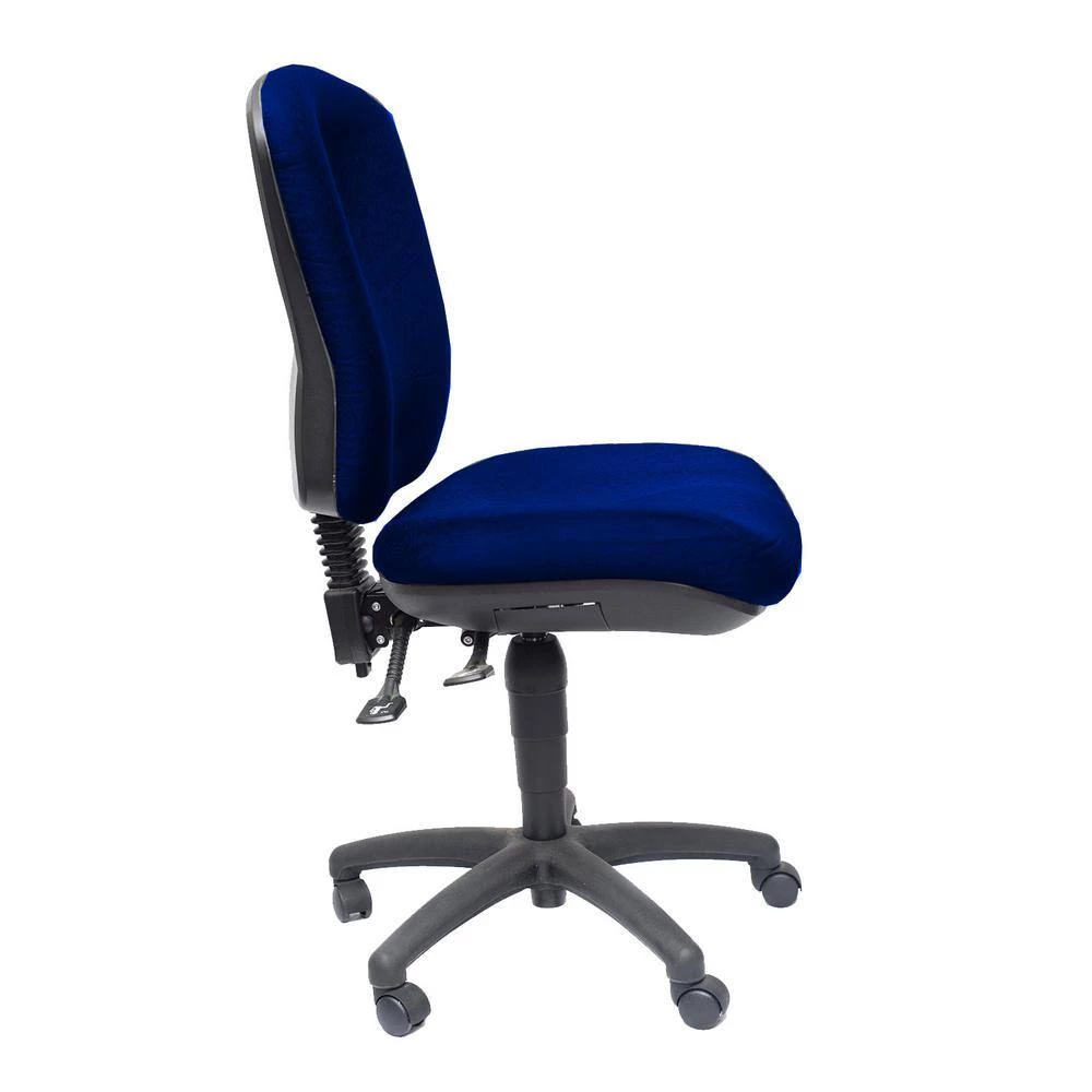 Zabrina Blue Fabric Chair by HomeRoots 2 Zabrina Blue Fabric Chair by HomeRoots - Image 2