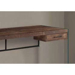 24 in. Rectangular Brown 1 Drawer Computer Desk with Built-In Storage by HomeRoots 9 24 in. Rectangular Brown 1 Drawer Computer Desk with Built-In Storage by HomeRoots -HomeRoots Sales brown black clear homeroots computer desks 333541 c3 1000