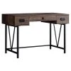 48 in. Rectangular Brown/Black 2 Drawer Computer Desk with Built-In Storage by HomeRoots