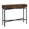 Jasmine 43 in. Brown/Black Standard Rectangle Wood Console Table with Drawers by HomeRoots