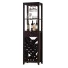 Amelia 15 in Brown Wood Wine Accent Storage Cabinet by HomeRoots