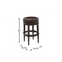 Julia 30 in. Backless Bar Stool with Canvas Material Seat in Wood Frame by HomeRoots 5 Julia 30 in. Backless Bar Stool with Canvas Material Seat in Wood Frame by HomeRoots -HomeRoots Sales brown homeroots bar stools 2000380065 40 1000