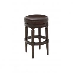 Julia 30 in. Backless Bar Stool with Canvas Material Seat in Wood Frame by HomeRoots