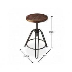 Amelia 29.5 in. H Brown Backless Metal/Wood Bar Height (28-33 in.) Bar Stool by HomeRoots 6 Amelia 29.5 in. H Brown Backless Metal/Wood Bar Height (28-33 in.) Bar Stool by HomeRoots -HomeRoots Sales brown homeroots bar stools 2000389041 40 1000