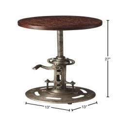 Amelia 27 in. H Brown Backless Metal/Wood Bar Height (28-33 in.) Bar Stool by HomeRoots -HomeRoots Sales brown homeroots bar stools 2000389059 40 1000