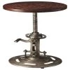 Amelia 27 in. H Brown Backless Metal/Wood Bar Height (28-33 in.) Bar Stool by HomeRoots