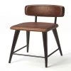 Amelia 39 in. H Brown Low Back Metal/Wood Bar Height (28-33 in.) Bar Stool by HomeRoots