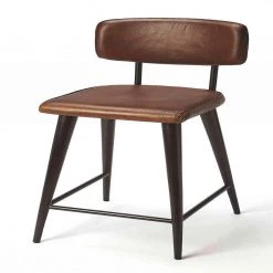 Amelia 39 in. H Brown Low Back Metal/Wood Bar Height (28-33 in.) Bar Stool by HomeRoots