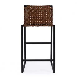 Amelia 36 in. H Brown Low Back Metal Bar Height (28-33 in.) Bar Stool by HomeRoots -HomeRoots Sales brown homeroots bar stools 2000389137 c3 1000