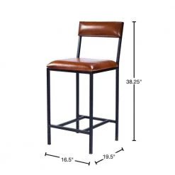 Amelia 38.25 in. H Brown Low Back Bamboo Bar Height (28-33 in.) Bar Stool by HomeRoots -HomeRoots Sales brown homeroots bar stools 2000389138 40 1000